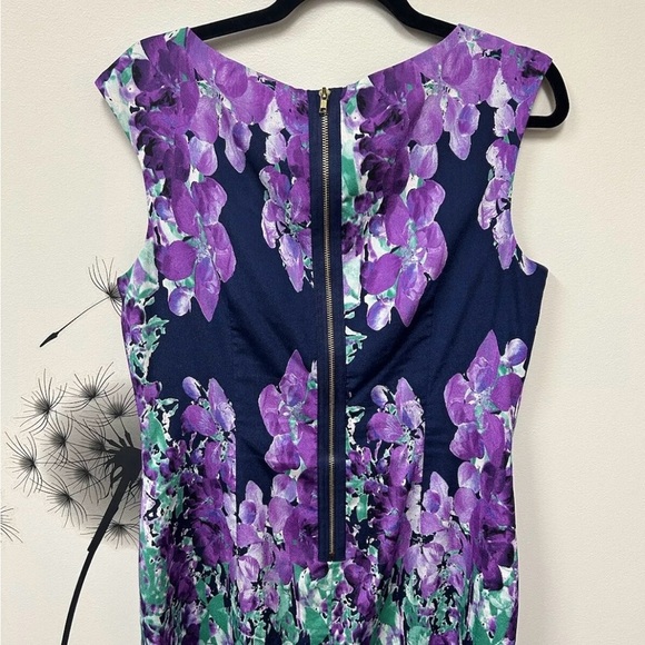 Adrianna Papel size 12 purple navy floral dress - Picture 7 of 7